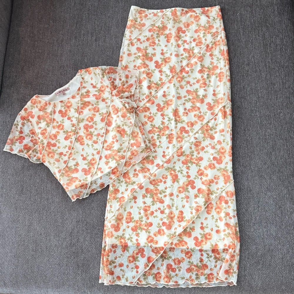Bailey Rose Floral Top and Skirt Set